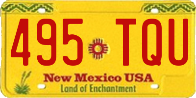 NM license plate 495TQU