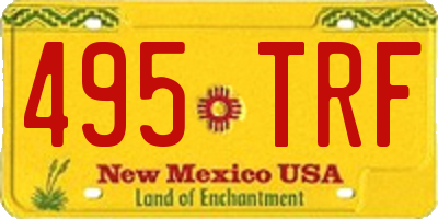 NM license plate 495TRF