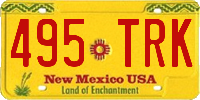 NM license plate 495TRK