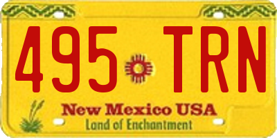 NM license plate 495TRN