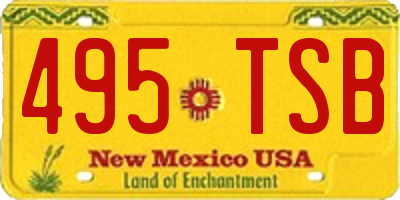NM license plate 495TSB