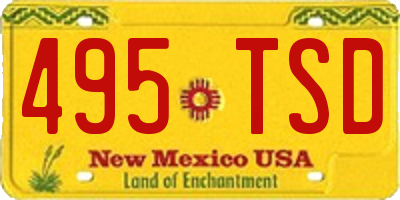 NM license plate 495TSD