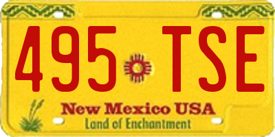 NM license plate 495TSE