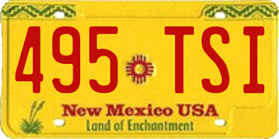 NM license plate 495TSI
