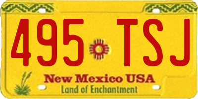 NM license plate 495TSJ