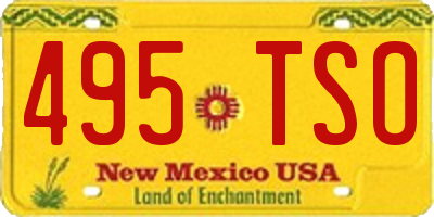 NM license plate 495TSO