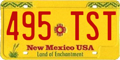 NM license plate 495TST