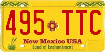 NM license plate 495TTC