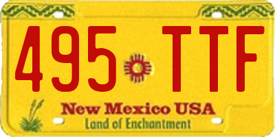 NM license plate 495TTF