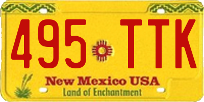 NM license plate 495TTK