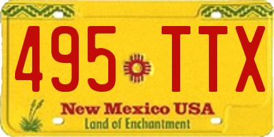 NM license plate 495TTX