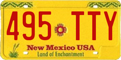 NM license plate 495TTY