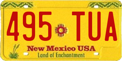 NM license plate 495TUA