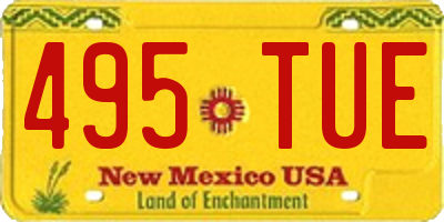 NM license plate 495TUE