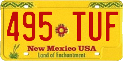 NM license plate 495TUF