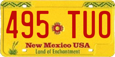 NM license plate 495TUO
