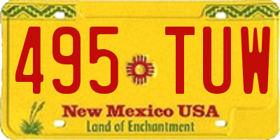 NM license plate 495TUW