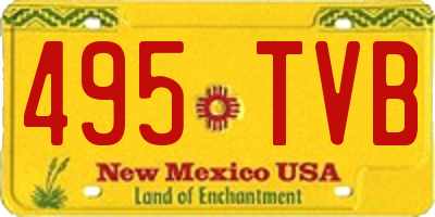 NM license plate 495TVB