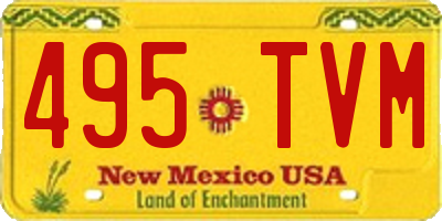 NM license plate 495TVM