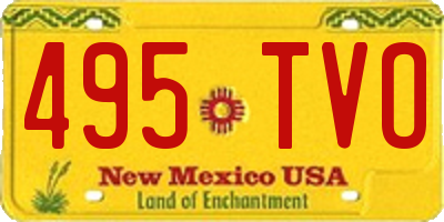 NM license plate 495TVO