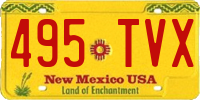 NM license plate 495TVX
