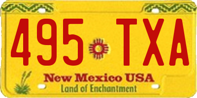 NM license plate 495TXA
