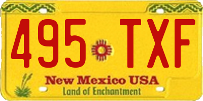NM license plate 495TXF