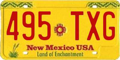 NM license plate 495TXG