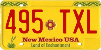 NM license plate 495TXL