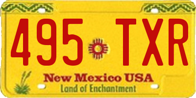 NM license plate 495TXR