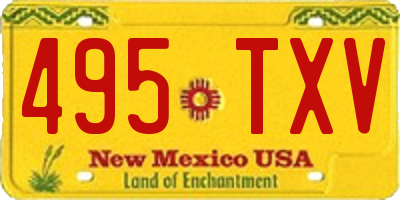 NM license plate 495TXV