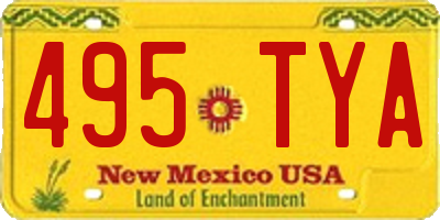 NM license plate 495TYA