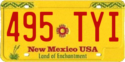 NM license plate 495TYI