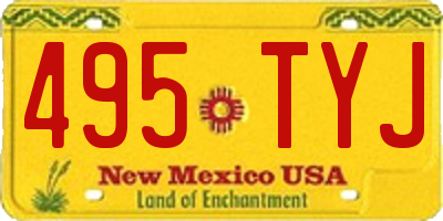 NM license plate 495TYJ