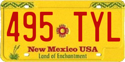 NM license plate 495TYL