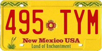 NM license plate 495TYM