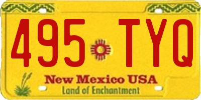 NM license plate 495TYQ