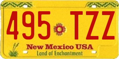 NM license plate 495TZZ