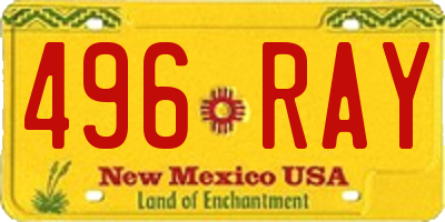NM license plate 496RAY