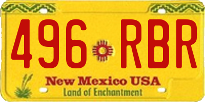 NM license plate 496RBR