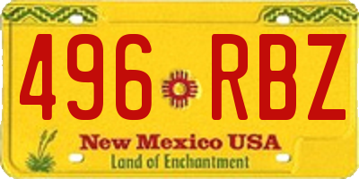 NM license plate 496RBZ