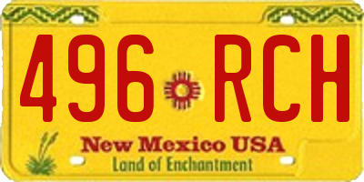 NM license plate 496RCH