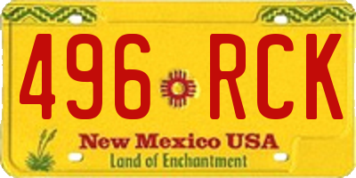 NM license plate 496RCK