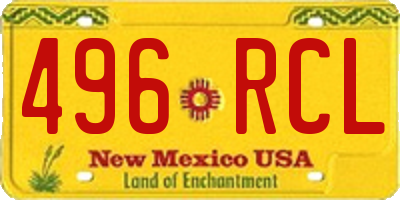 NM license plate 496RCL