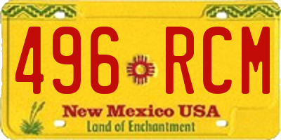 NM license plate 496RCM