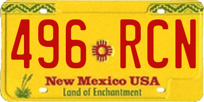 NM license plate 496RCN