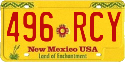 NM license plate 496RCY