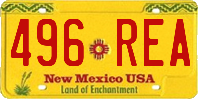 NM license plate 496REA