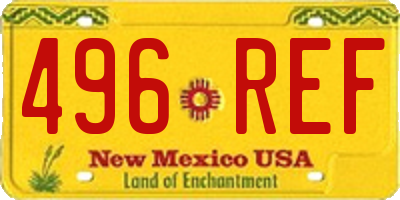 NM license plate 496REF
