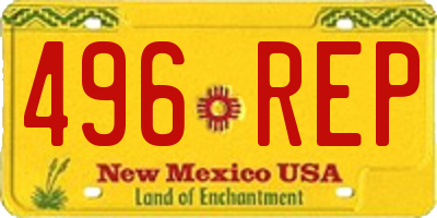 NM license plate 496REP